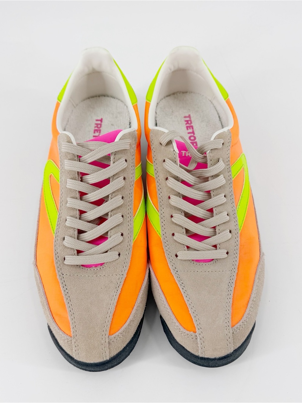 Tretorn Rawlins 10 Sneakers Suede & Neon 9.5 - Picture 3 of 10